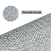 Close-up view of a gray irregular pentagram rug showing a non-slip bottom texture.