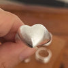Minimalist Moon Phase Sterling Silver Ring Set