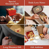 A collage showing special occasion gifts, daily love notes, long distance gifts, and gift additions of heart-themed stationer