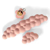Cloud Wrist Rest Set with Floral Coaster and Non-Slip Base