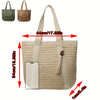 Natural Straw Woven Tote Bag with Tassel