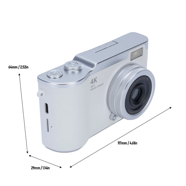 48MP Digital Camera with Flip Screen and LED Light