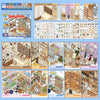 A collection of 40 stickers and elements for scrapbooking and journaling, featuring various decorative items and scenes.