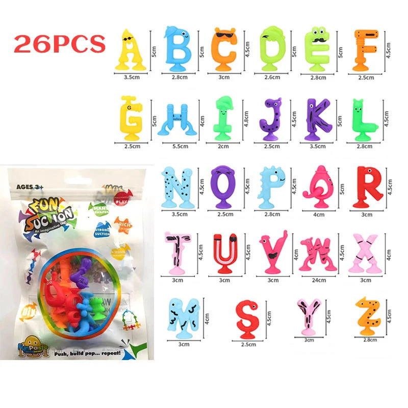 Soft Silicone Animal Building Blocks with Suction Cups