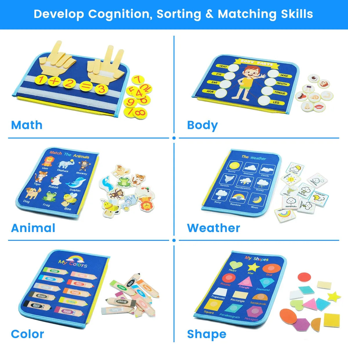 Montessori Busy Board – Dinosaur-Themed Sensory Learning Toy for Toddlers
