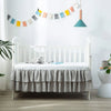 Two-Layer Ruffled Crib Bed Skirt for Standard and Toddler Beds