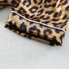 Kids' Cartoon Leopard Print Pajama Set with Short Sleeves