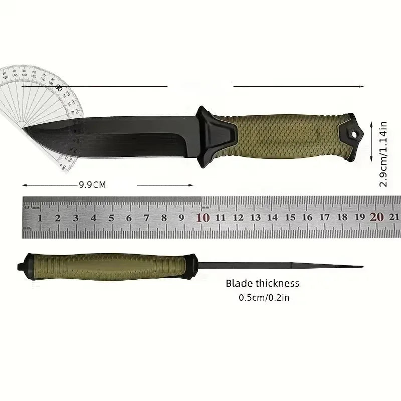 Full Tang Fixed Blade Knife with Ergonomic Rubber Handle