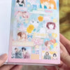دفتر ملصقات ياباني بنمط المجلات الكاواي