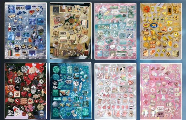 Y2K Aesthetic Sticker Book - 30 Sheets of Kawaii Japanese Stationery Decals