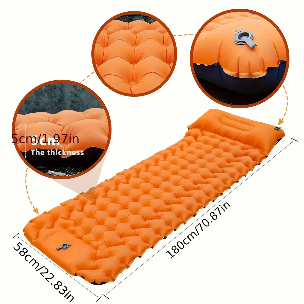 Aufblasende Camping-Schlafmatte