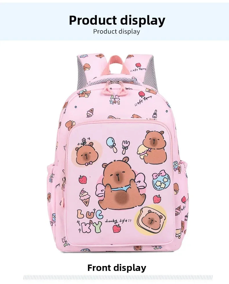 Capybara Cartoon Backpack Set for Kids