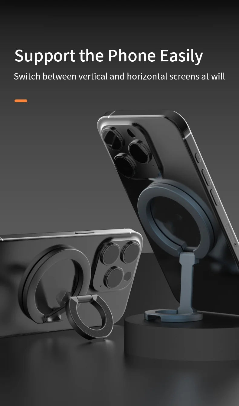 Double-Sided Magnetic Phone Ring Holder and Stand