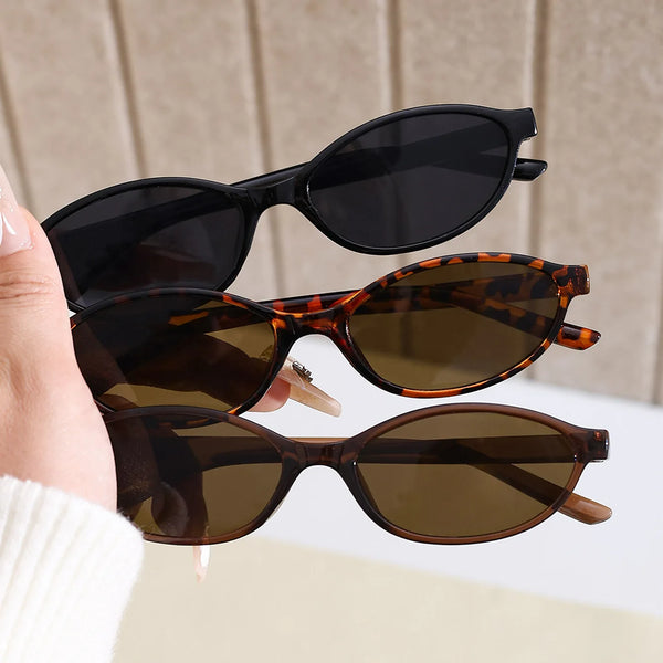 Retro Oval Sunglasses with UV400 Protection