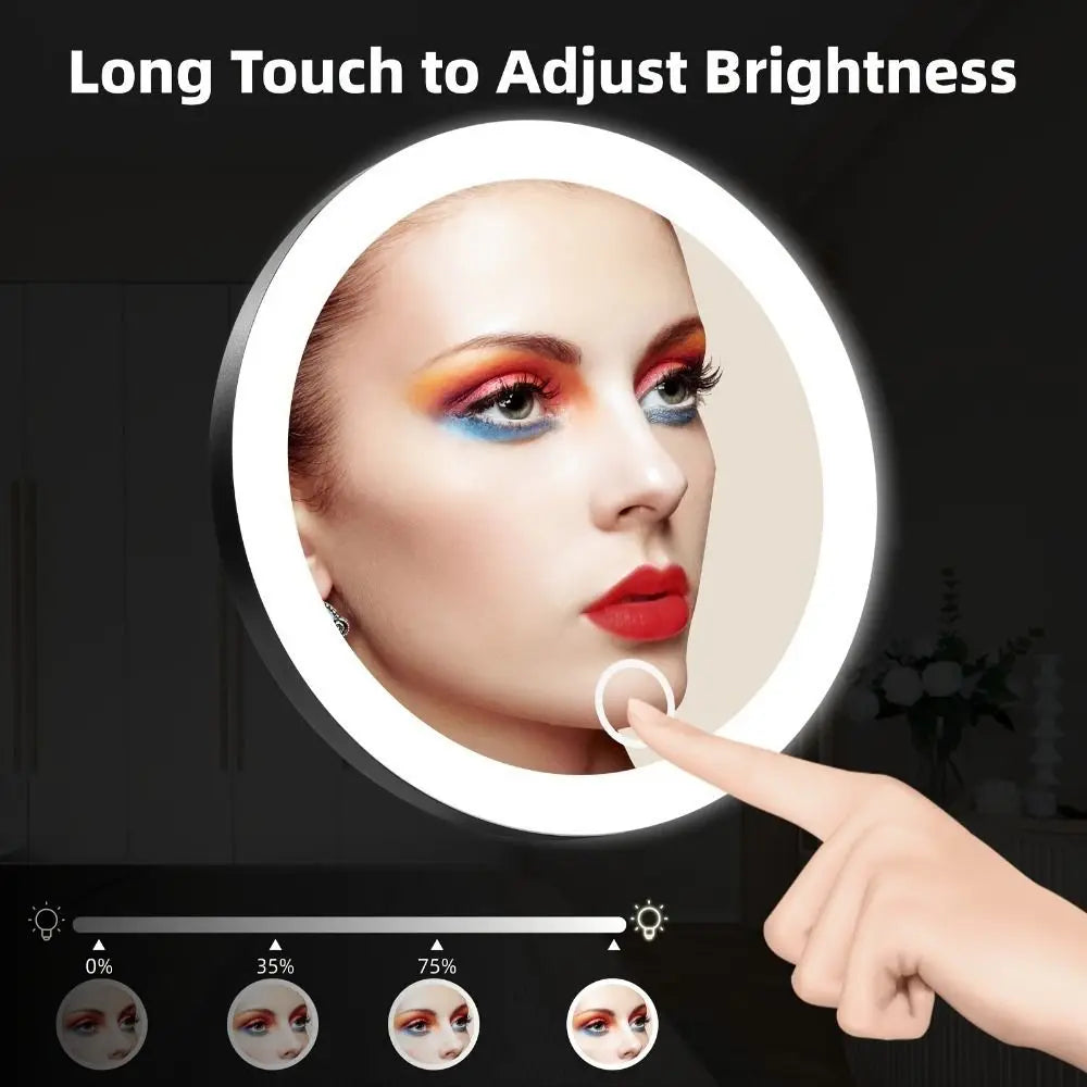 LED Magnifying Mirror with Adjustable Stand