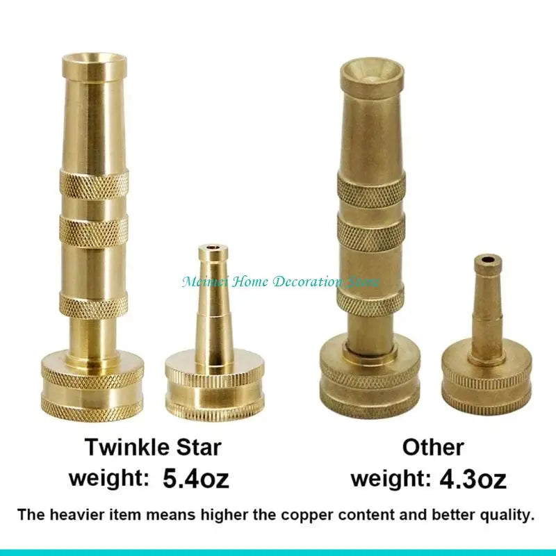 Heavy-Duty Brass Adjustable Garden Hose Nozzle Set
