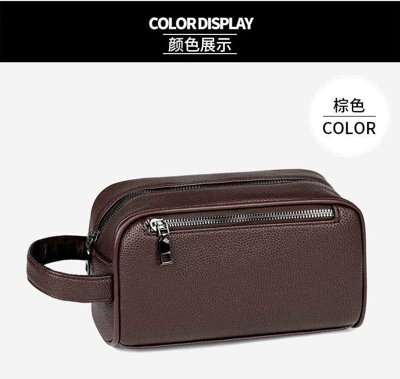 Men's PU Leather Casual Crossbody Clutch Bag