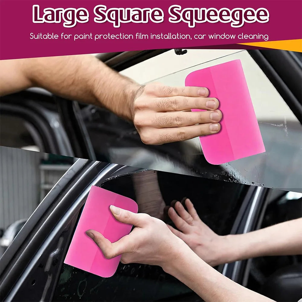 Professional PPF & Vinyl Wrap Squeegee Kit - Soft Rubber Tools for Scratch-Free Application