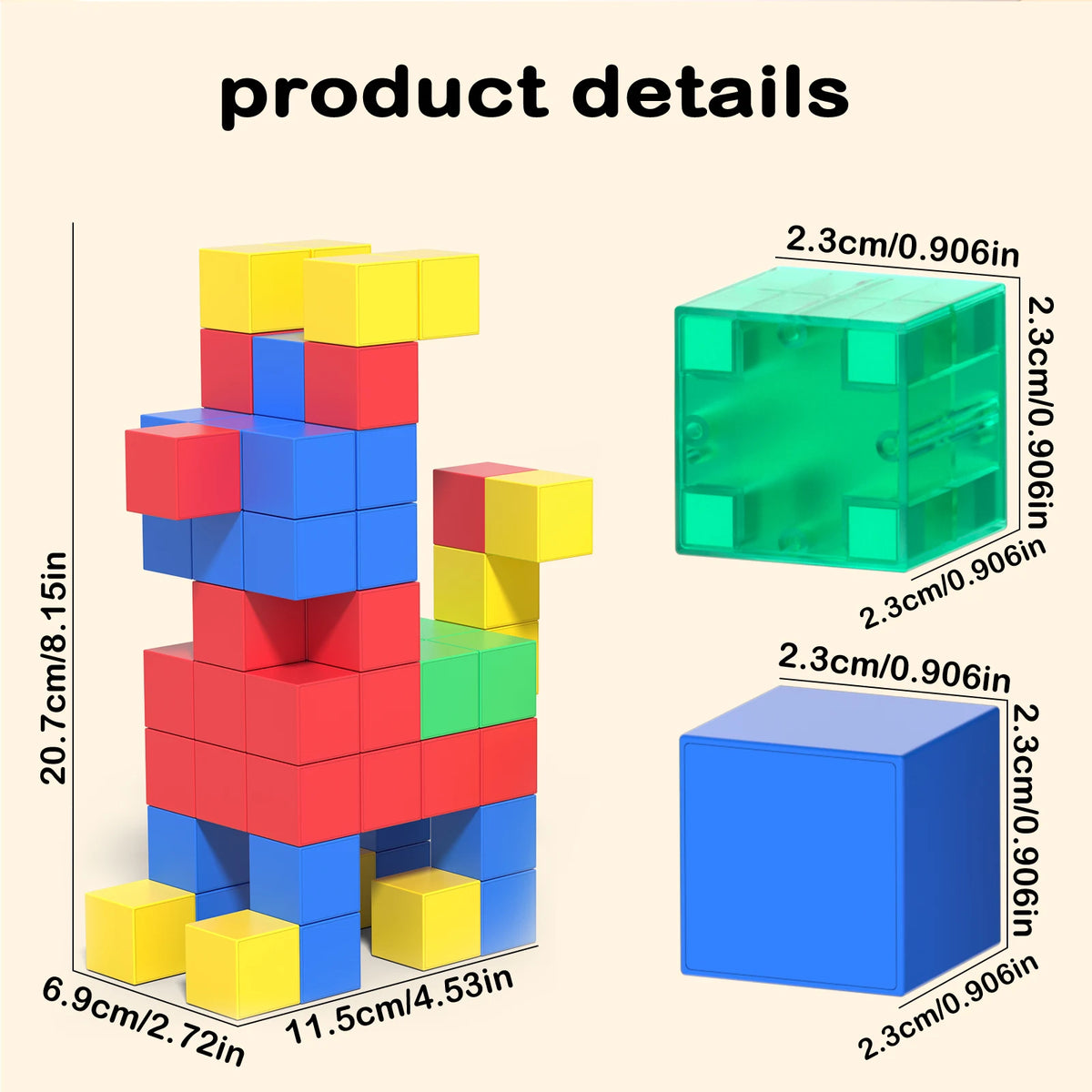 Magnetic Building Cubes STEM Toy Set for Kids