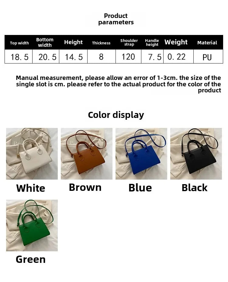 Minimalist Square PU Leather Crossbody Bag