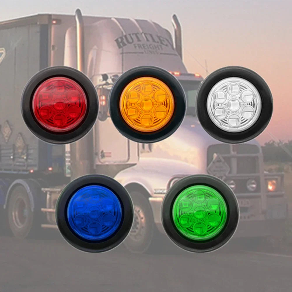 7-LED Round Flush Mount Tail Light for Trucks, Trailers & RVs