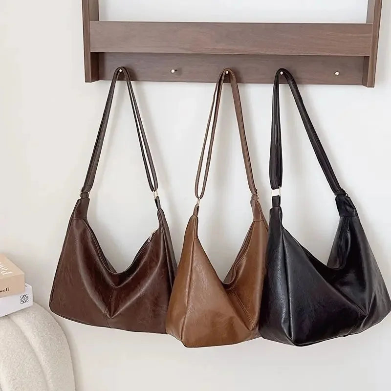 Bolso Tote de Piel Sintética Estilo Vintage