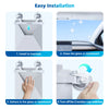 Instructions for easy installation of a Starlink Mini suction cup car mount onto glass or dashboard.