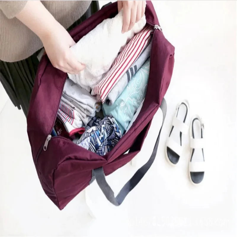 Foldable Travel Duffle Bag with Trolley Sleeve
