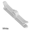 White countertop cable organizer with an adhesive mount shown in a side view.