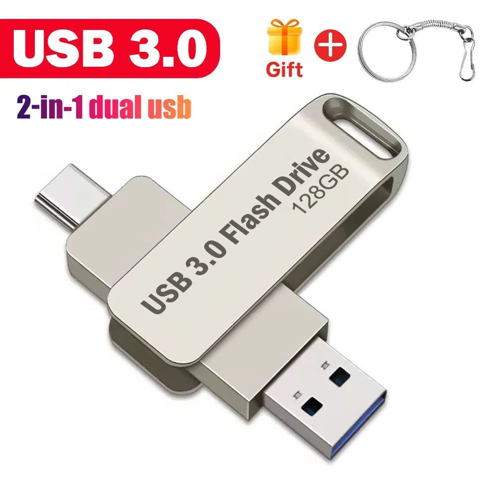 Dual USB-C and USB 3.0 Flash Drive