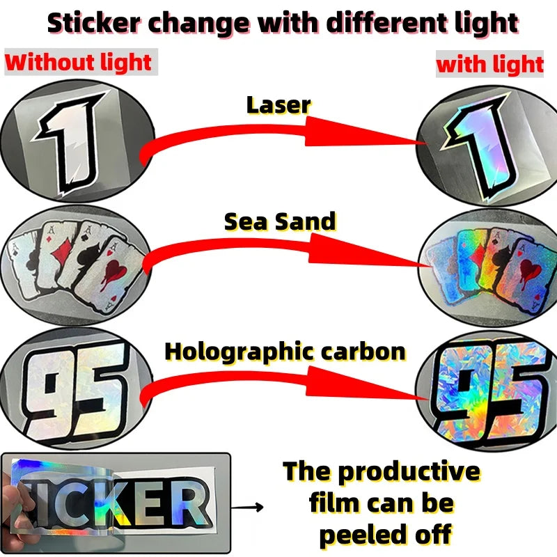 Poker Card Vinyl Decal for Motorcycles & Cars