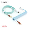 Handcrafted Coiled USB-A to Type-C Cable for Mechanical Keyboards