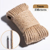 A roll of 5mm natural jute twine measuring 5 meters for crafts and décor.