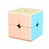 A MoYu Meilong 2x2 Speed Cube with pink and light blue colored cubes.