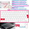 Ultra-thin TPU keyboard cover for a MacBook, showing the keyboard and a TPU case.