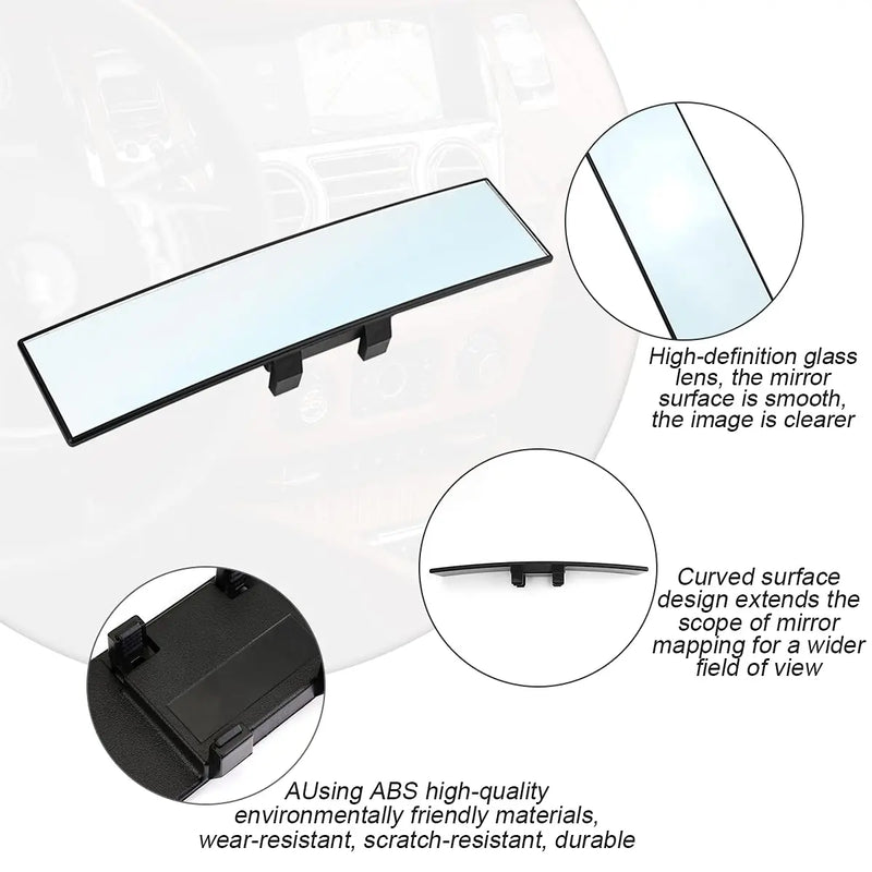 Wide-Angle Panoramic Rearview Mirror