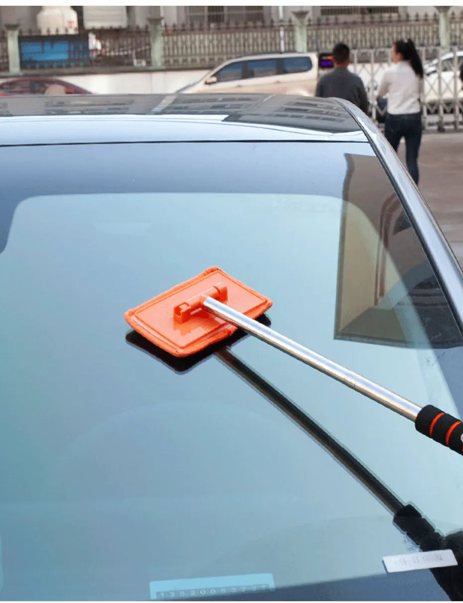 Telescopic Windshield Cleaning Brush with Soft Absorbent Head