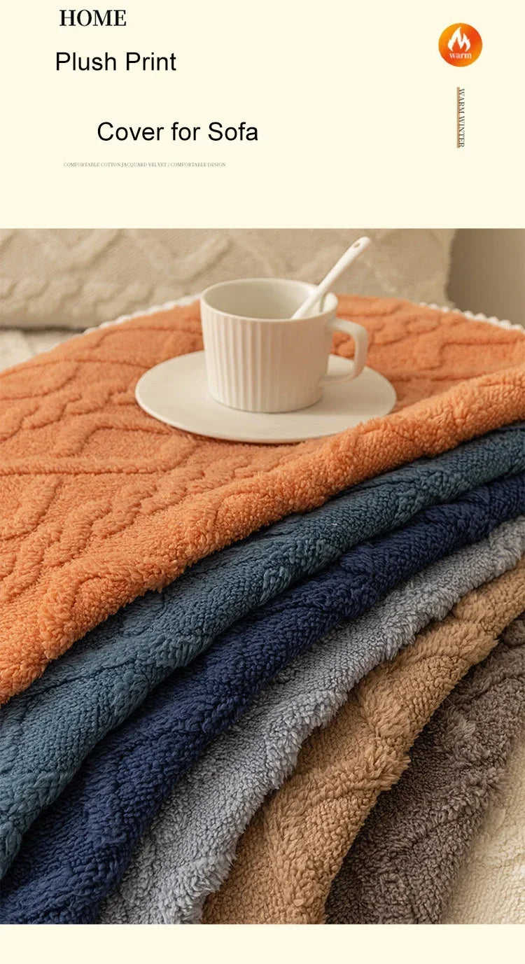 Plush Non-Slip Sofa Cover with Quilted Cotton