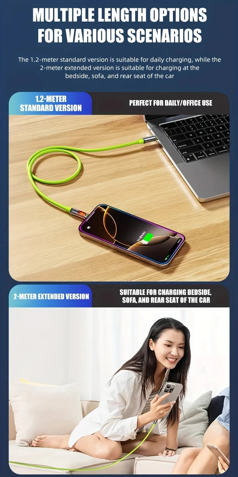 240W USB-C Fast Charging Cable with Digital Display