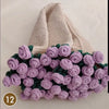 Hand Knitted Rose Bouquet Throw Blanket