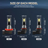 High-Performance LED Headlight Bulbs, 6000K Cool White, IP68 Waterproof (2-Pack)