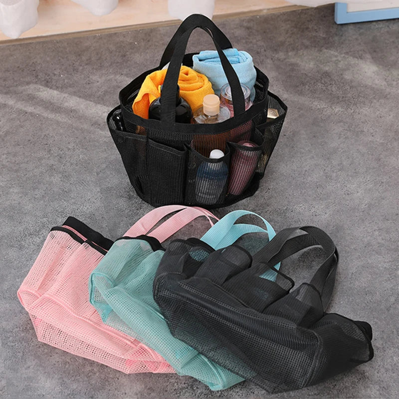 Waterproof Mesh Beach Tote with 8 Pockets