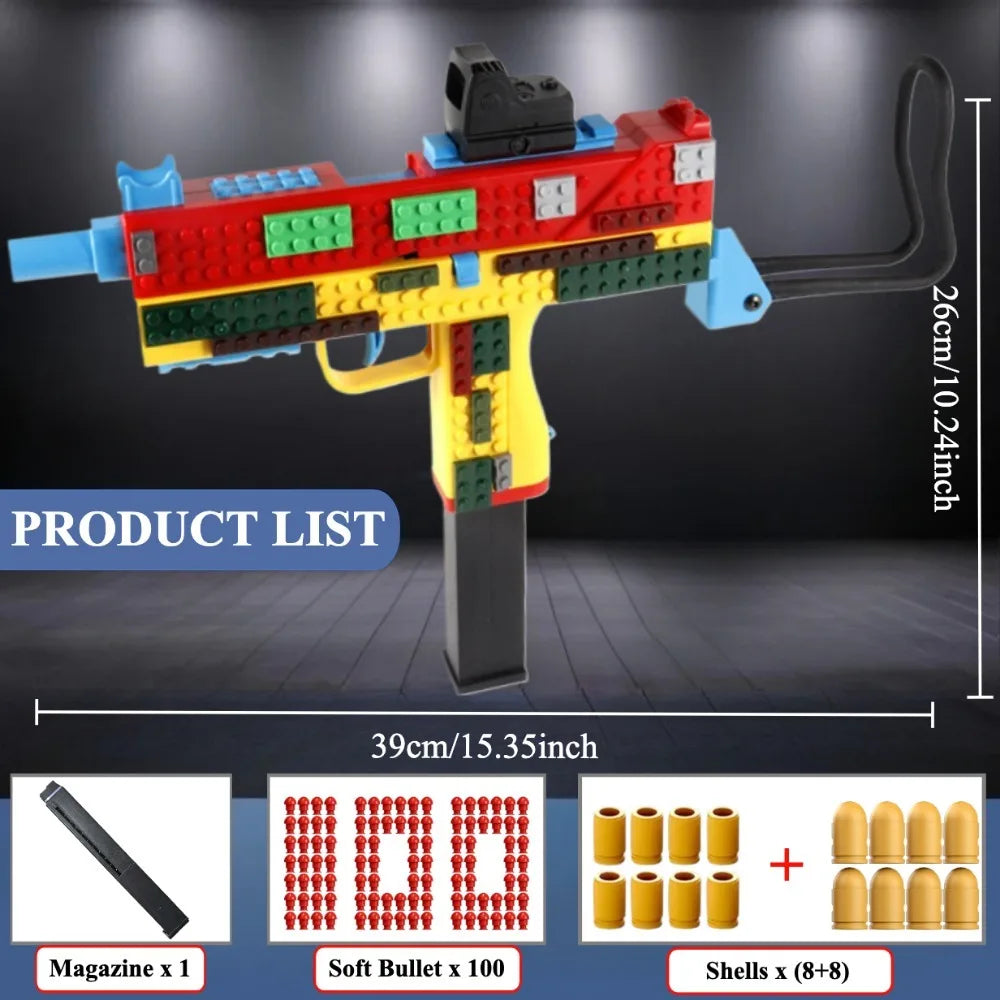 Building Block Toy Gun with Shell Ejection