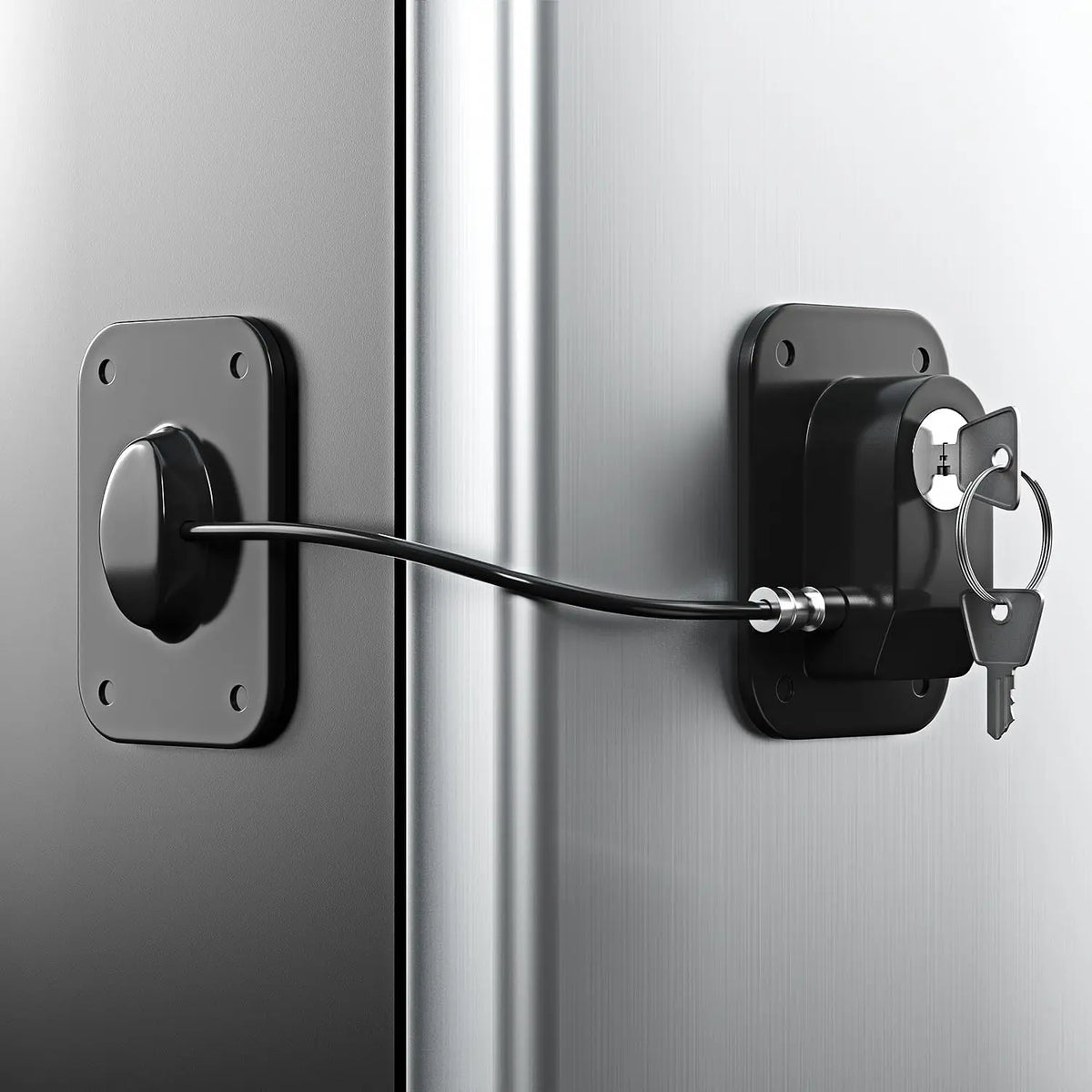 Child Safety Refrigerator Lock with Silicone Wire Protection