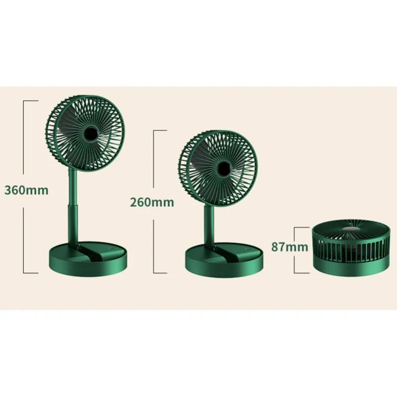 Faltbarer USB-Ladebarer Schreibtischventilator
