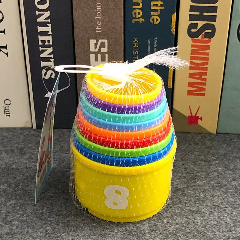 Rainbow Stacking Cups Set for Toddlers