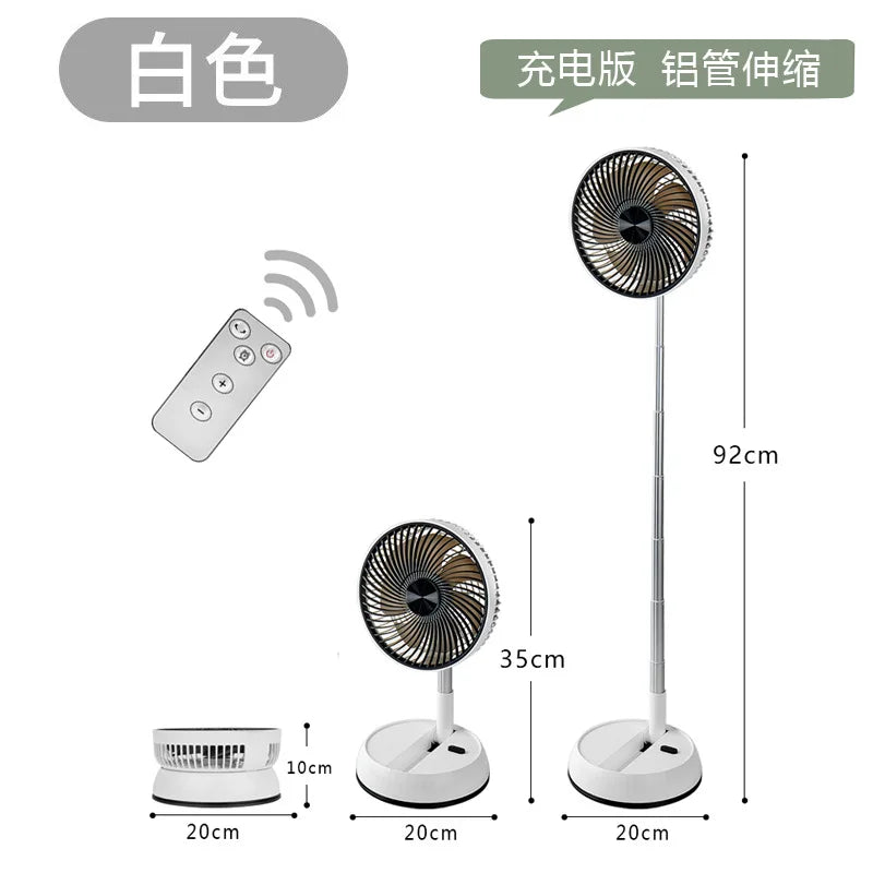 Portable Rechargeable Standing Fan with Remote Control