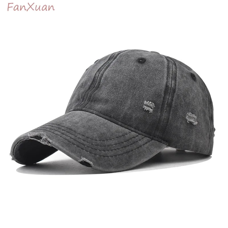 Casquette de baseball en coton lavé vintage