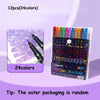 A set of 12 glitter markers in various colors is shown next to a box labeled 24 colors for crafting.