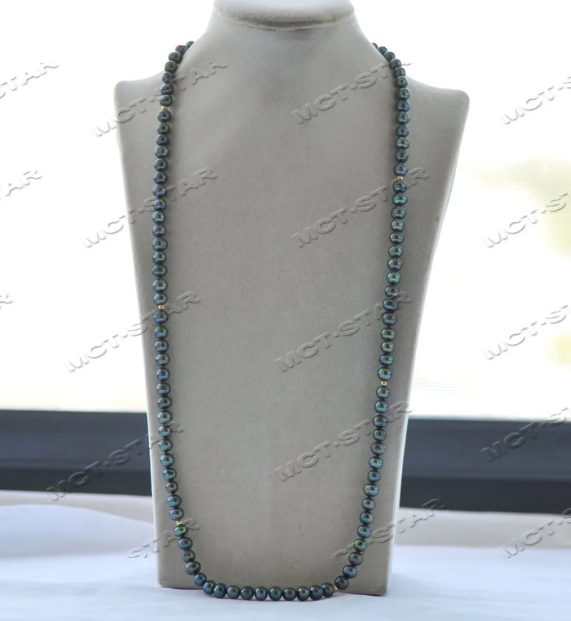 Peacock-Black Freshwater Pearl Necklace